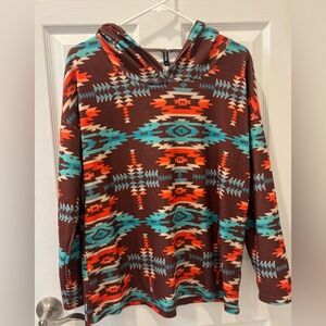 Crazy Train Multicolor Geometric Hoodie